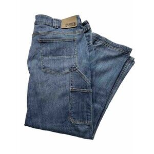 Duluth Trading Co Men Carpenter ￼blue Jeans Sz 42x30 standard fit flex ballroom